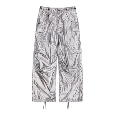 Junya Watanabe Cotton Satin Foiled Print Pants In Multi