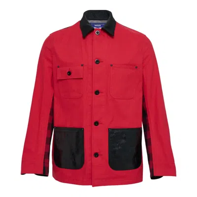 Junya Watanabe Cotton Serge X Cotton Duck Blouson In Pink
