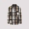 Junya Watanabe Long-sleeved Checked Shirt In Bk Brw Bge