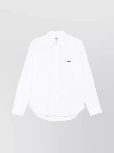 Junya Watanabe Cotton Shirt With Long Sleeves And Box-pleat Detail In White