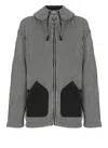 Junya Watanabe Zipped Hooded Sweatshirt In Black