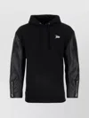 Junya Watanabe Cotton Sweatshirt With Leather Sleeve Panels