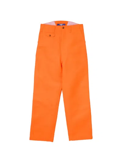 Junya Watanabe Cotton Trousers In Orange