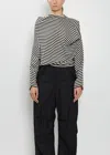 Junya Watanabe Cotton Wool Asymmetrical Top In Multi