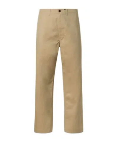 Junya Watanabe Cotton-blend Straight Pants In Brown