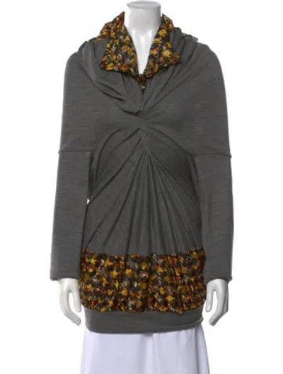 Pre-owned Junya Watanabe Cowl Neck Long Sleeve Sweatshirt In Gray