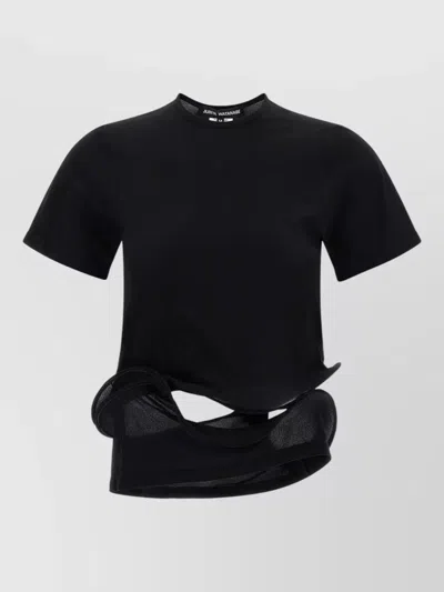 Junya Watanabe Sculptural Background T-shirt In Black