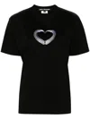 JUNYA WATANABE CREW NECK GRAPHIC-HEART PRINT T-SHIRT