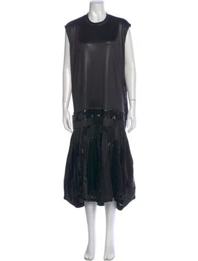 Pre-owned Junya Watanabe Crew Neck Long Dress W/ Tags In Black
