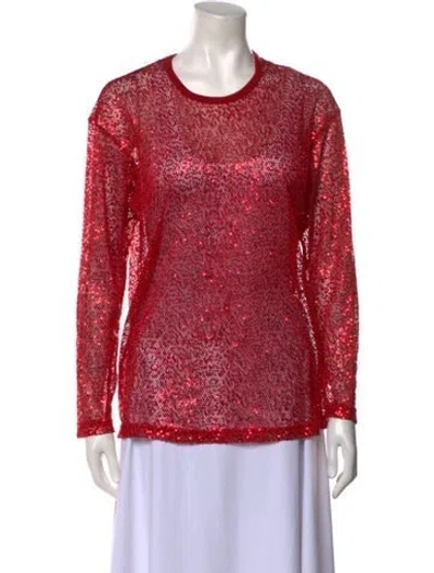 Pre-owned Junya Watanabe Crew Neck Long Sleeve Sweatshirt In Red