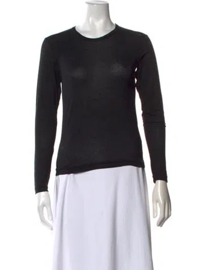 Pre-owned Junya Watanabe Crew Neck Long Sleeve Top In Black