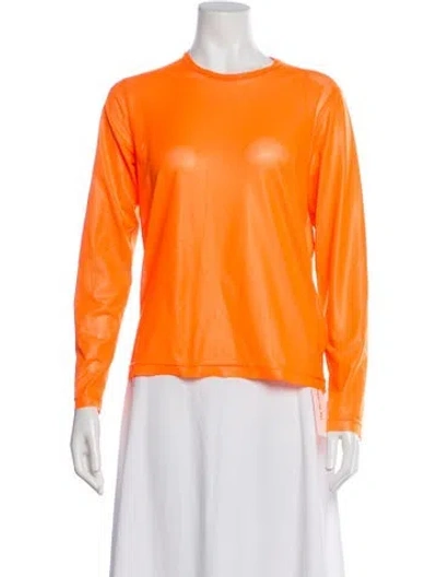 Pre-owned Junya Watanabe Crew Neck Long Sleeve Top In Orange