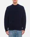 Junya Watanabe Navy Blue Ribbed Sweatshirt In Blue