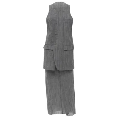 Junya Watanabe Crinkled Deconstructed Pullover Vest In Grey