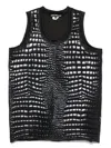 Junya Watanabe Crocodile-embossed Top In Black