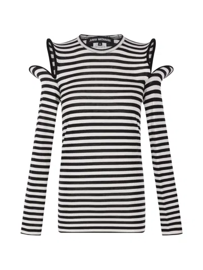 Junya Watanabe Cut-shoulder T-shirt In Black