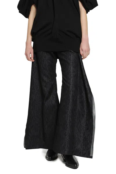 Junya Watanabe Deconstructed Jeans In Floral Denim In Blue