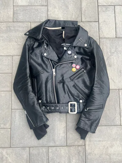 Pre-owned Junya Watanabe Deconstructed Leather Jacket In Black