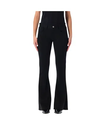 Junya Watanabe Denim Bell-bottom Pants In Black