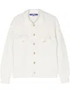 Junya Watanabe Button-up Ribbed-knit Cardigan In White