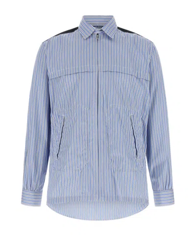 Junya Watanabe Denim Insert Shirt In Blue