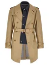Junya Watanabe Cotton Double-breasted Coat In Brown