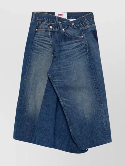 Junya Watanabe Denim Skirt Front Slit Asymmetric Hem