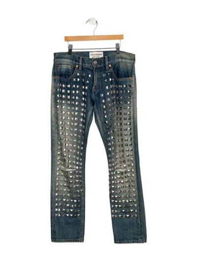 Pre-owned Junya Watanabe Denim Straight Leg Jeans In Blue