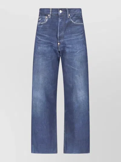 Junya Watanabe Denim Straight Leg Jeans Five Pocket Design In Blue