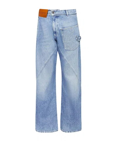 Junya Watanabe Denim Trousers With Belt Loops In Blue