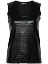 Junya Watanabe Diamond-pattern Tank Top In Black