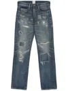 Junya Watanabe Distressed-effect Jeans In Blue