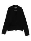Junya Watanabe Distressed-effect Cardigan In Black