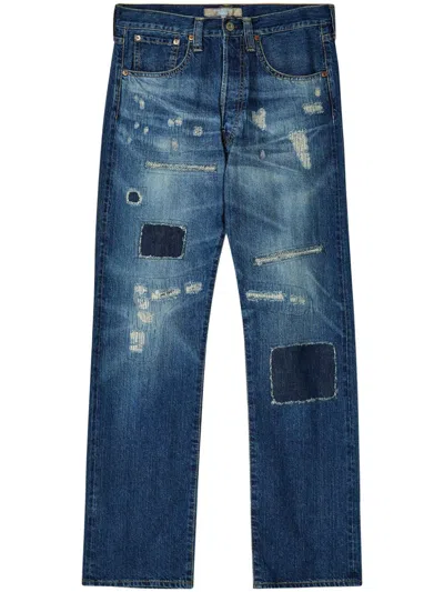 Junya Watanabe Indigo Distressed Jeans In 1 - Indigo