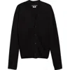 Junya Watanabe Distressed Wool Blend Cardigan In Black