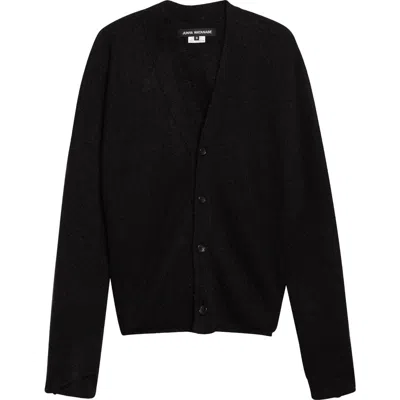 Junya Watanabe Distressed Wool Blend Cardigan In Black