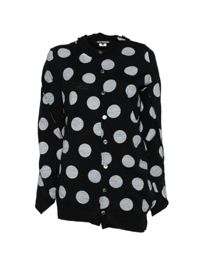 Junya Watanabe Dotted Wool Sweater In Black
