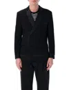 Junya Watanabe Lapel Satin Blazer Formal In Black
