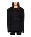 Junya Watanabe Peak-lapels Wool-blend Blazer In Black