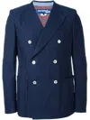 Junya Watanabe Double Breasted Jacket In Blue