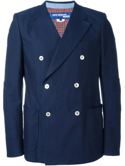 Junya Watanabe Double Breasted Jacket In Blue