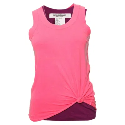 Pre-owned Junya Watanabe , Double Knotted Tanktop In Pink