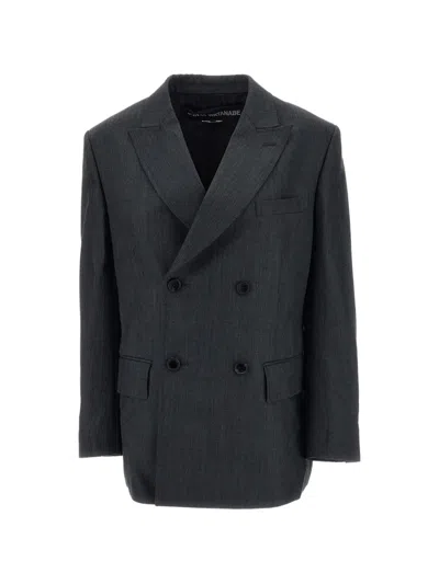 Junya Watanabe Double-breasted Wool Jacket In Gray