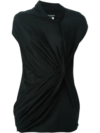 Junya Watanabe Drapiertes T-shirt In Black