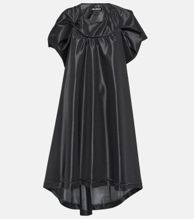 Junya Watanabe Draped Midi Dress In Black