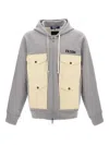 Junya Watanabe Drawstring Hooded Jacket In Gray
