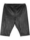Junya Watanabe Elasticated-waist Faux-leather Shorts In Black