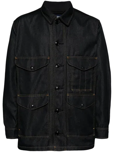 Junya Watanabe Elbow-patches Denim Jacket In Blue