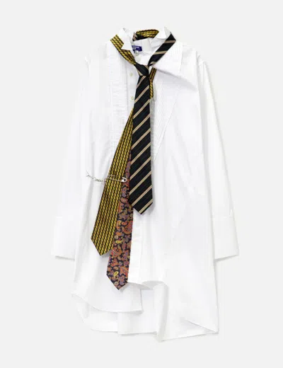 Junya Watanabe Elongated Shirt With Triple Tie In White