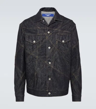 Junya Watanabe Embroidered Denim Jacket In Blue